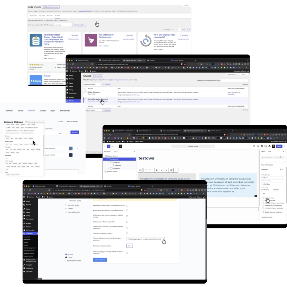 Kurs WordPress Blocksy + Greenshift
